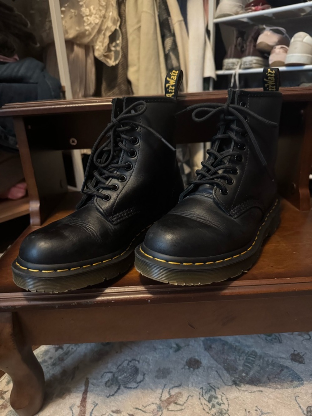 Dr. Martens 1460 Slip-Resistant Black Leather Lace-my Up Work Boots